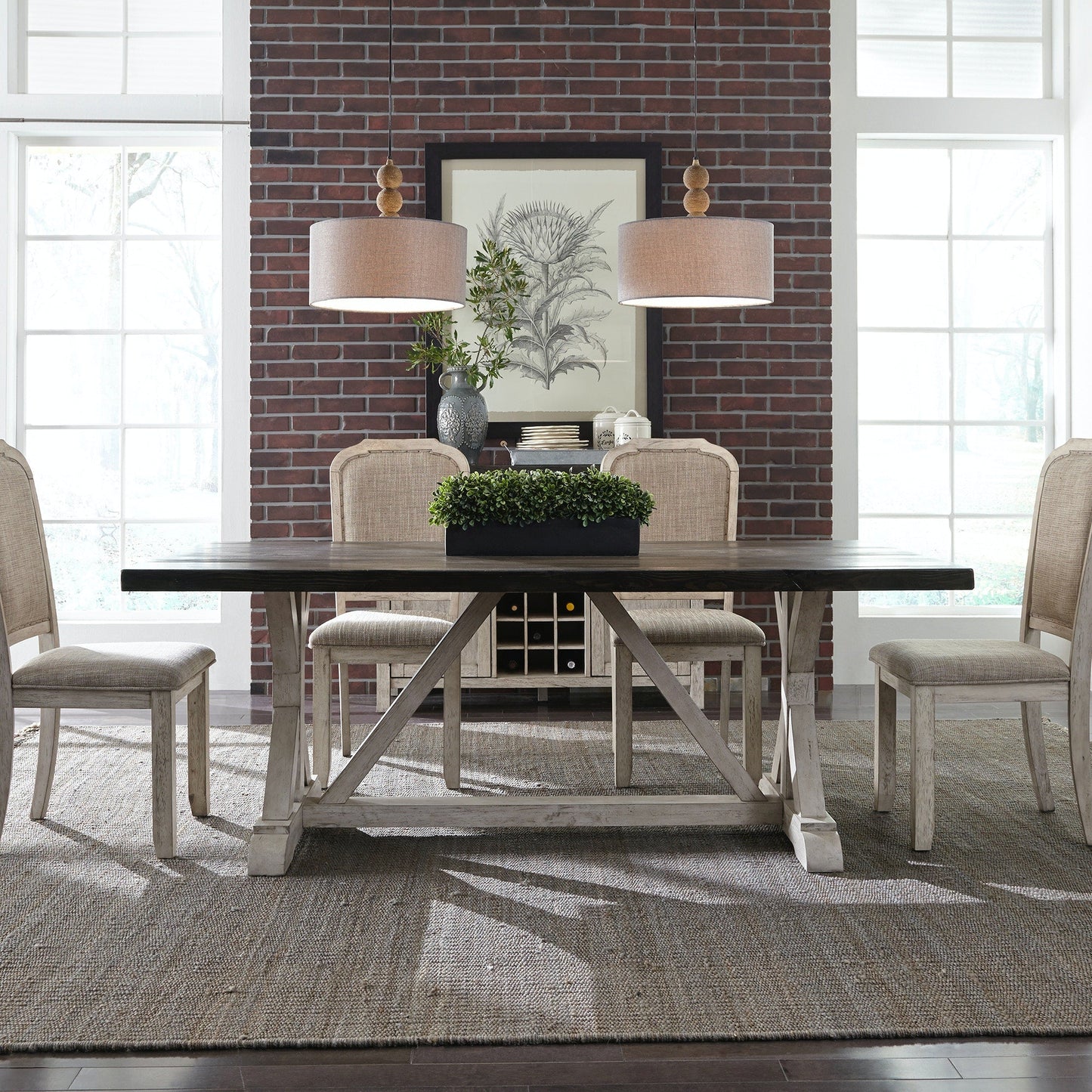 Willowrun Trestle Table by Liberty Furniture 619-T3878 Discontinued