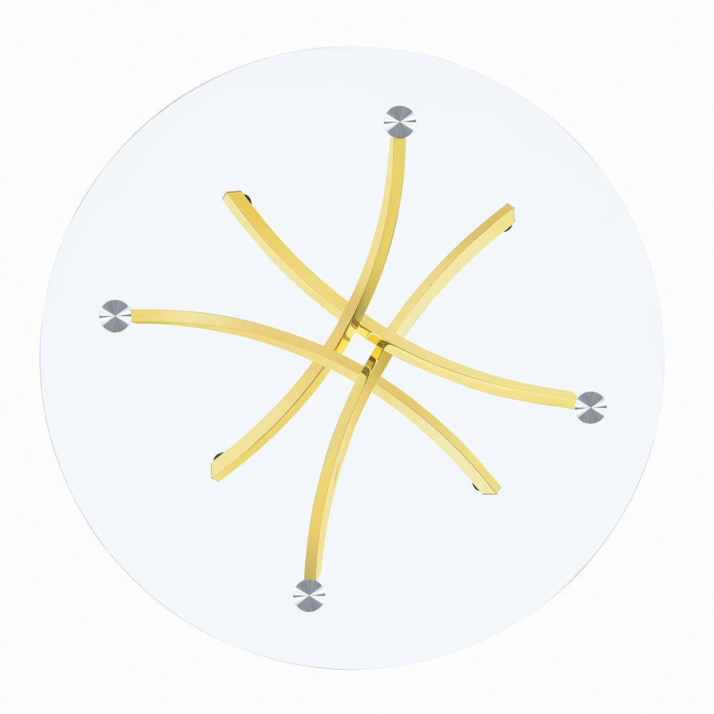 Armand Contemporary Gold Asterisk Design Table