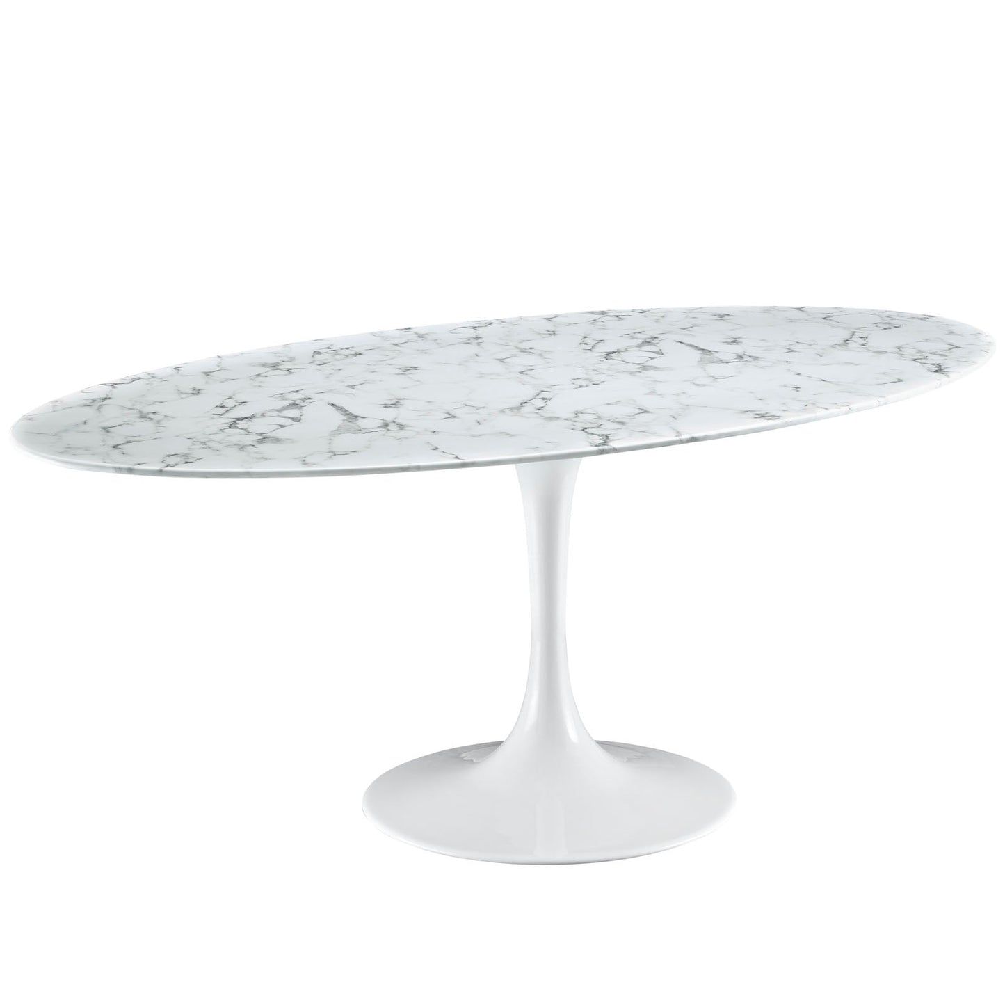 Lippa 78 Oval Artificial Marble Dining Table