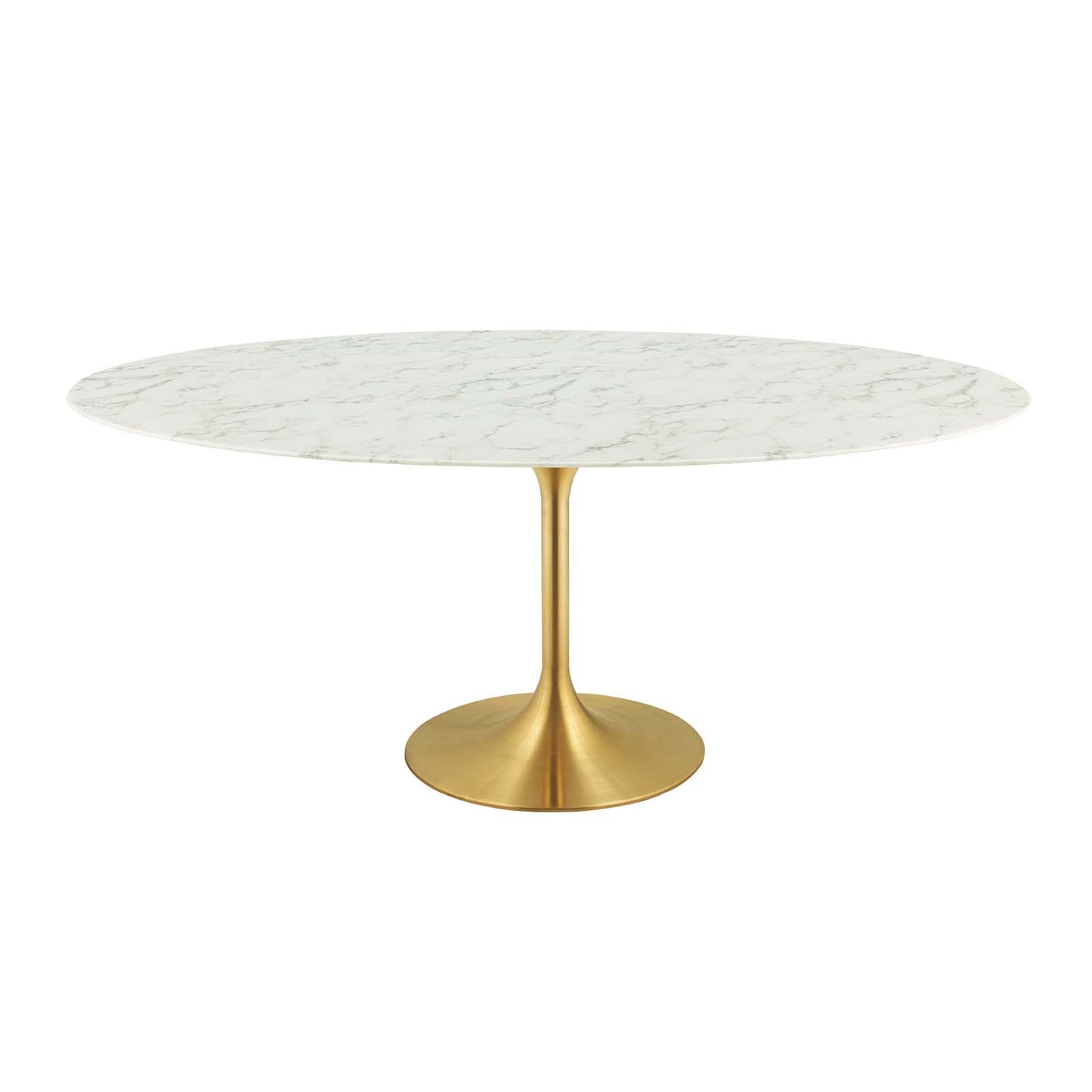 Lippa 78 Oval Artificial Marble Dining Table
