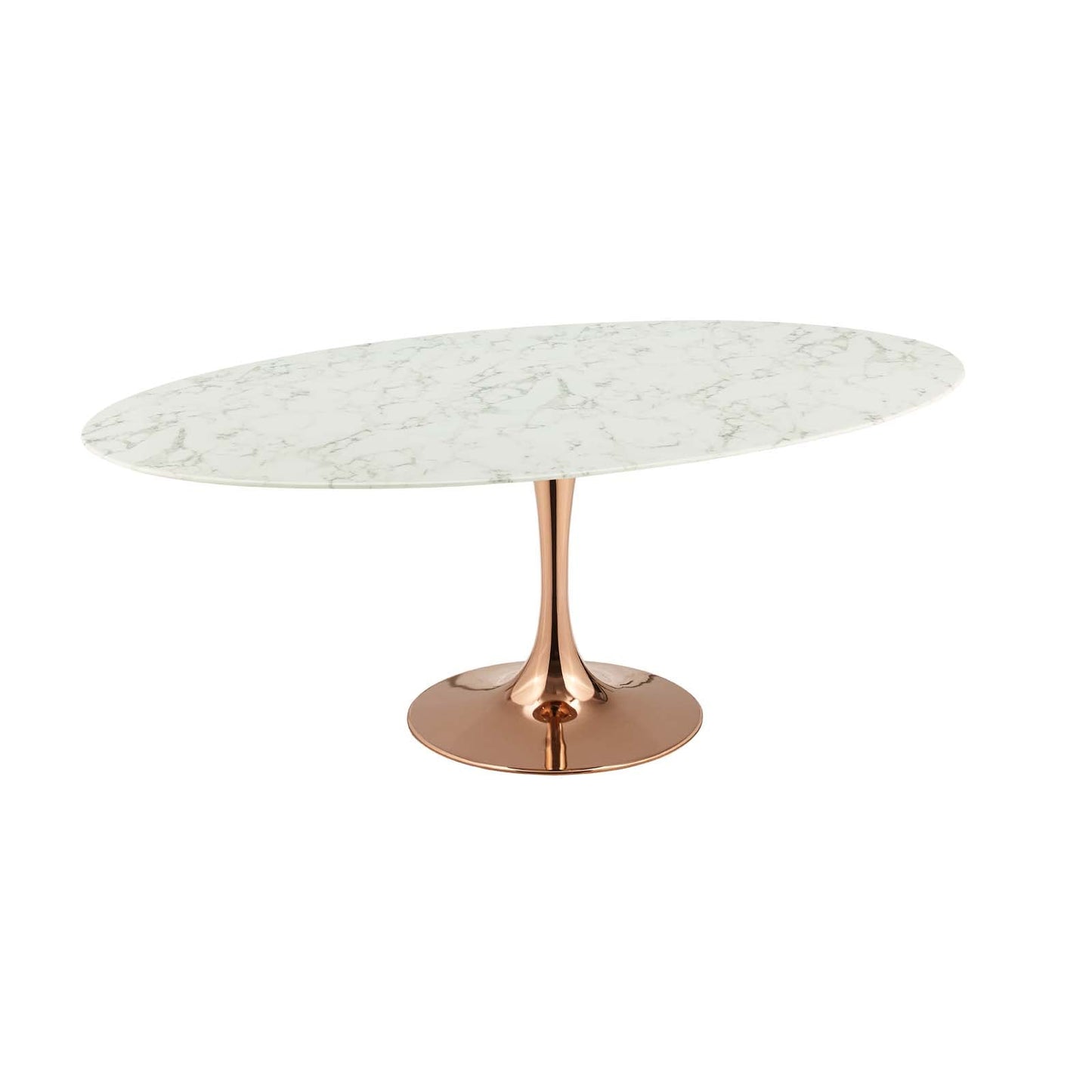 Lippa 78 Oval Artificial Marble Dining Table