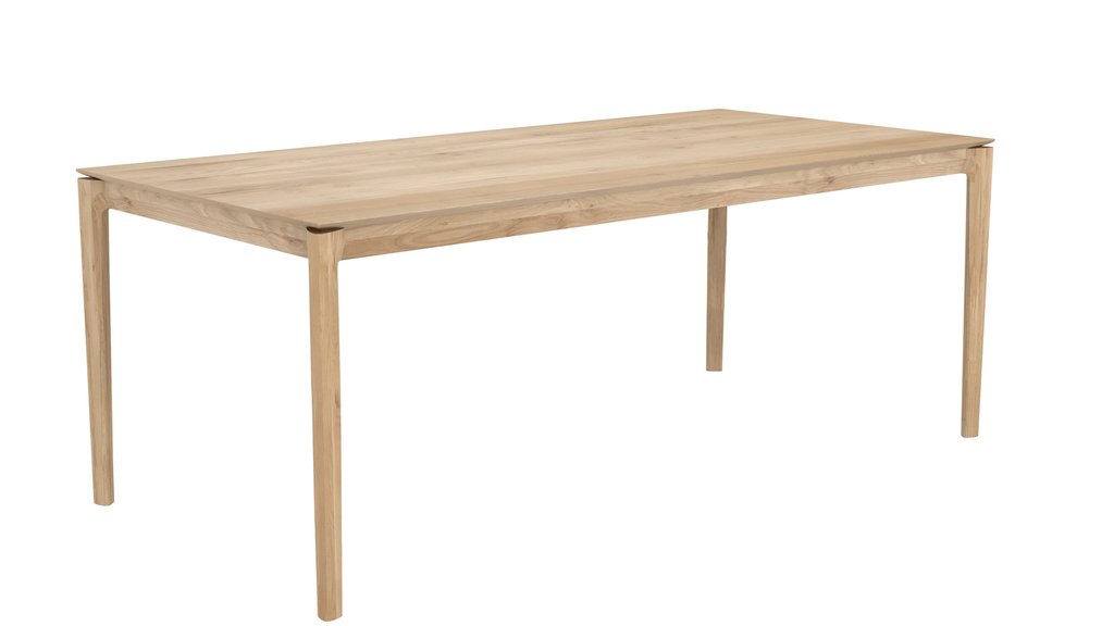 Bok Dining Table in Oak, Black Oak, or Teak